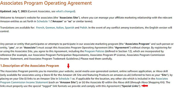 How to Add Amazon Affiliate Links on Pinterest image 4 amazon associate program agreement makextramoneyonline