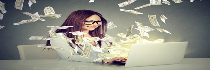 What-Is-The-Best-Way-To-Make-Extra-Money-Online-featured-image-200x600w-woman-sat-with-laptop-with-dollar-bills-coming-out-of-it-make-xtra-money-online