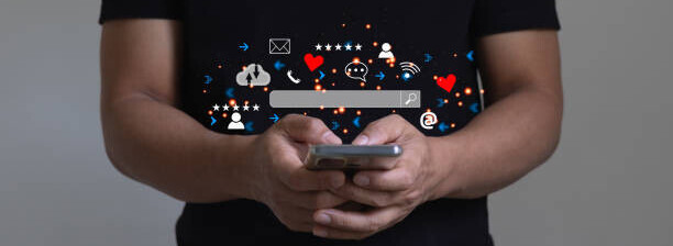 Affiliate Marketing On Social Media Best Practices And Common Mistakes image 2 person with smart phone with social media likes hearts and images make xtra money online