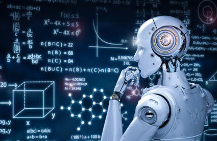 The Power Of Using AI In Affiliate Marketing image 3 ai robot with lots of numbers and equations make xtra money online