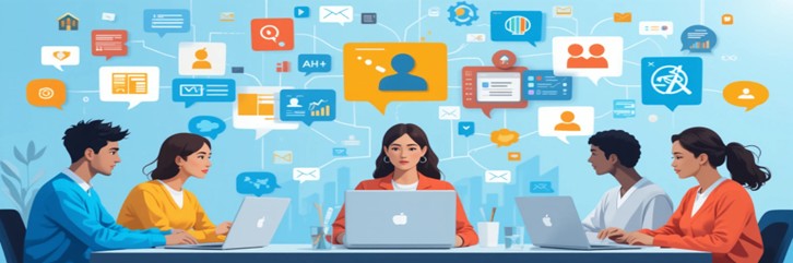 Affiliate-Marketing-Communities-Where-To-Learn-Network-Grow-featured-image-637x1920w-affiliate-marketers-connecting-online-with-laptops-and-digital-community-icons-MXMO