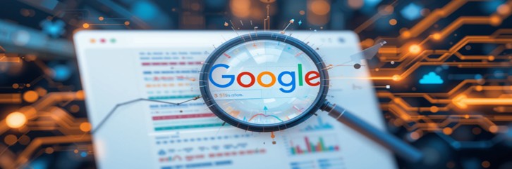 How To Adapt To Googles Algorithm Updates Without Losing Traffic Featured Image Googles search algorithm concept search engine results page with magnifying glass charts MXMO