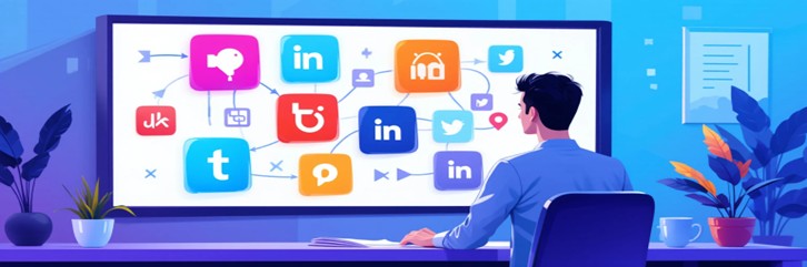 How-To-Build-A-Profitable-Social-Media-Strategy-Step-by-Step-Featured-image-637x1920w-man-sat-with-computer-screen-full-of-social-media-icons-planning-MXMO